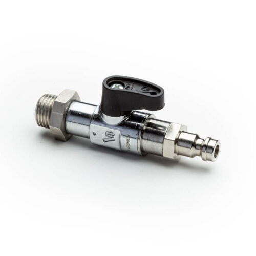 PVP 1/4″ AG ball valve with pneumatic connection