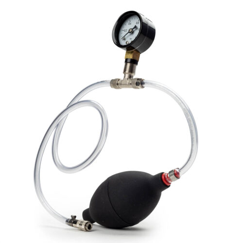 Blasebalg mit Manometer